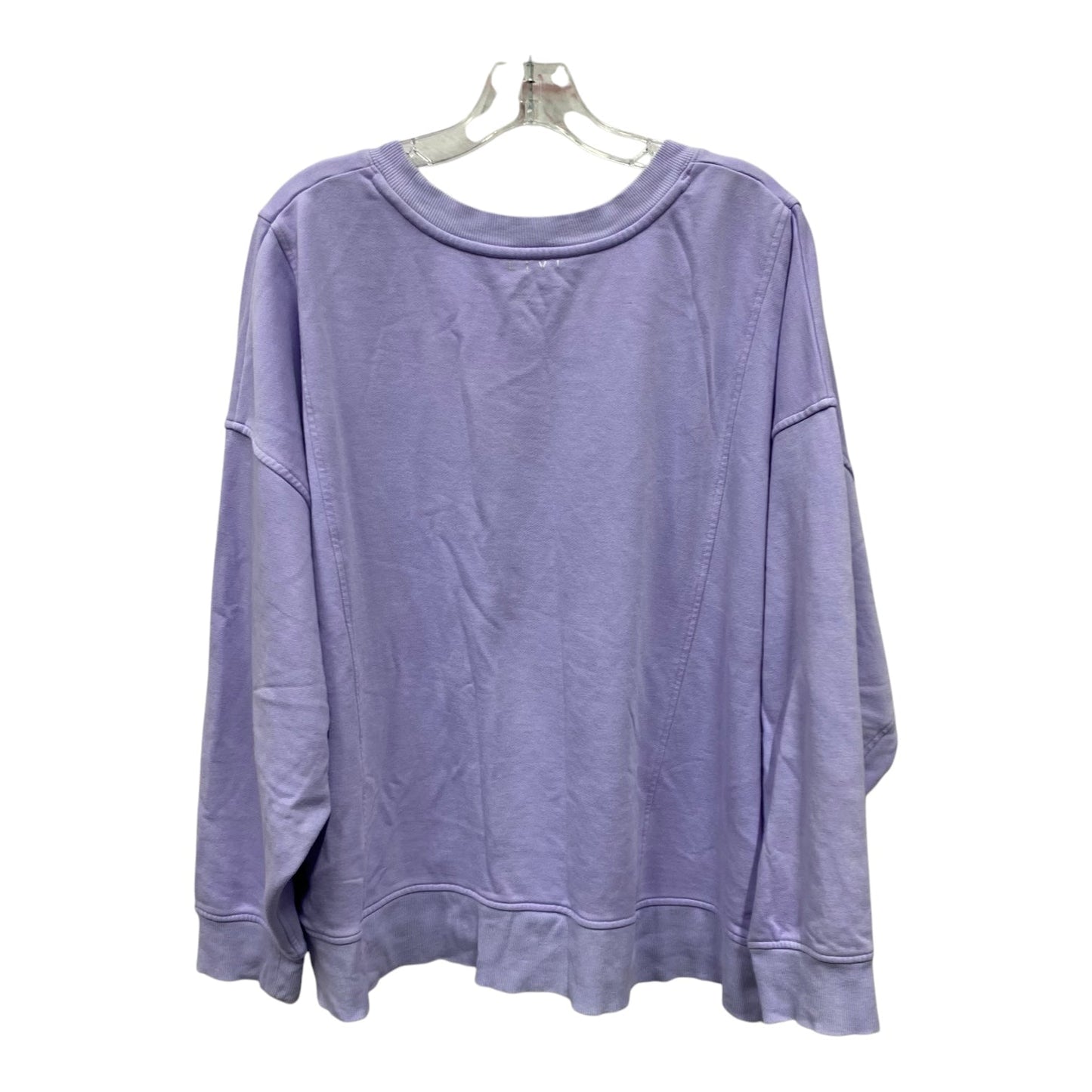 Athletic Sweatshirt Crewneck By Livi Active In Purple, Size:3X