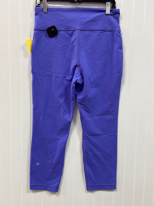 Athletic Leggings By Lululemon In Purple, Size:10