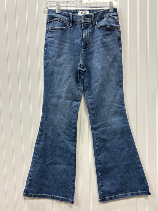 Jeans Flared By Wrangler In Blue Denim, Size:6