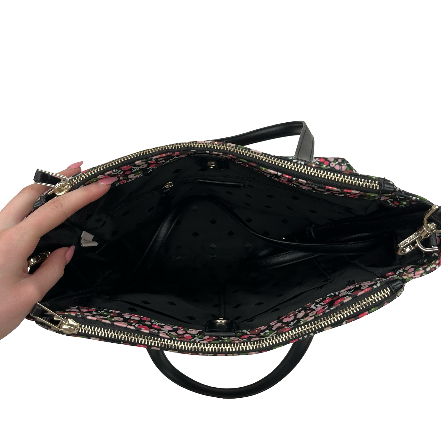 Handbag Designer By Kate Spade In Floral Print, Size:Medium