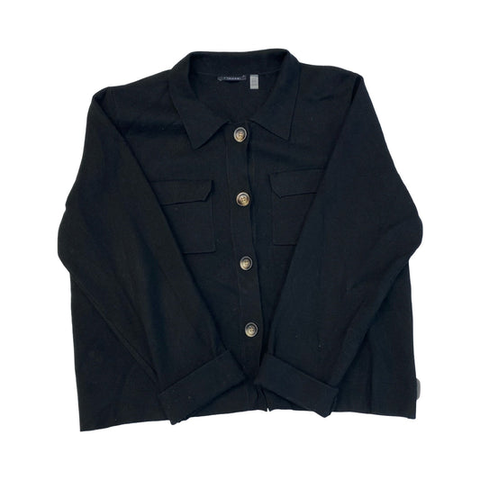 Sweater Cardigan By Tahari In Black, Size:Xl