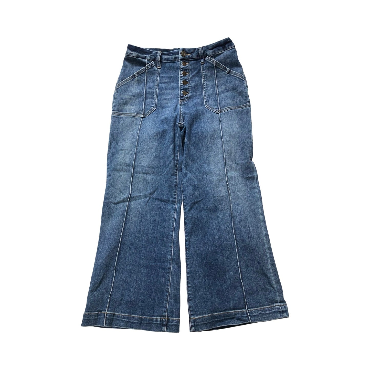 Jeans Wide Leg By Kut In Blue Denim, Size:12