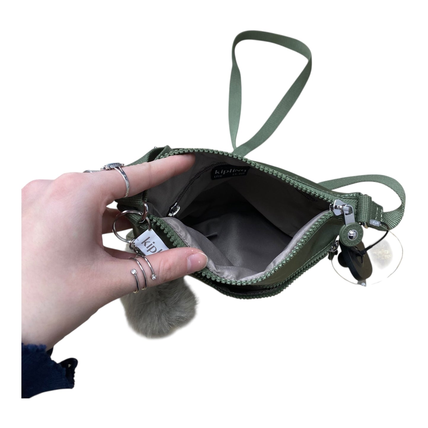 Handbag By Kipling In Green, Size:Small