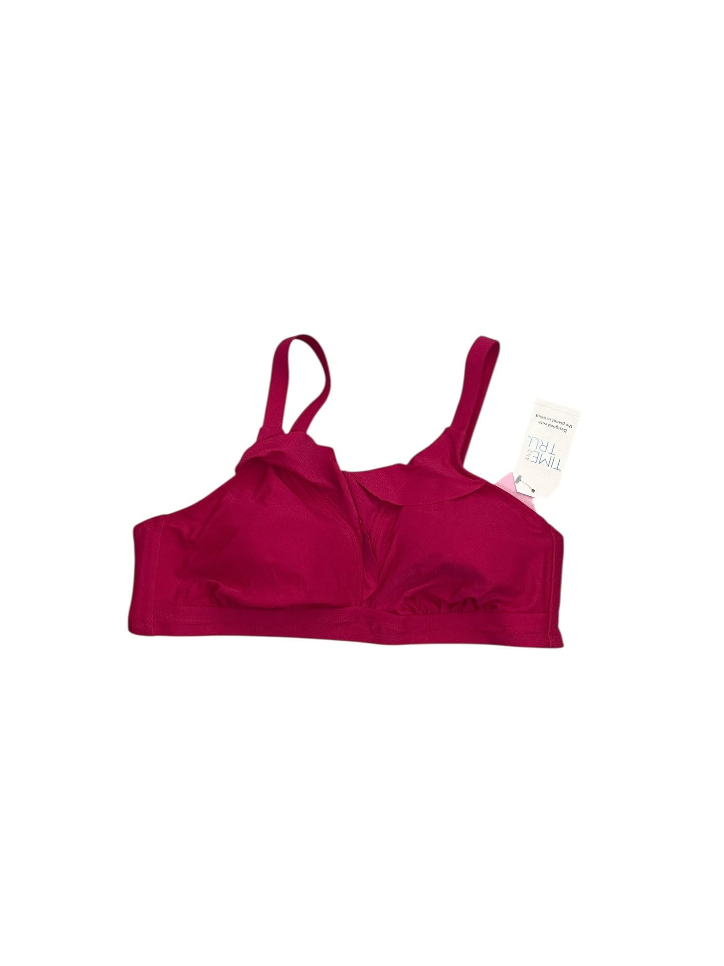 Swimsuit Top By Time And Tru In Pink, Size:1X