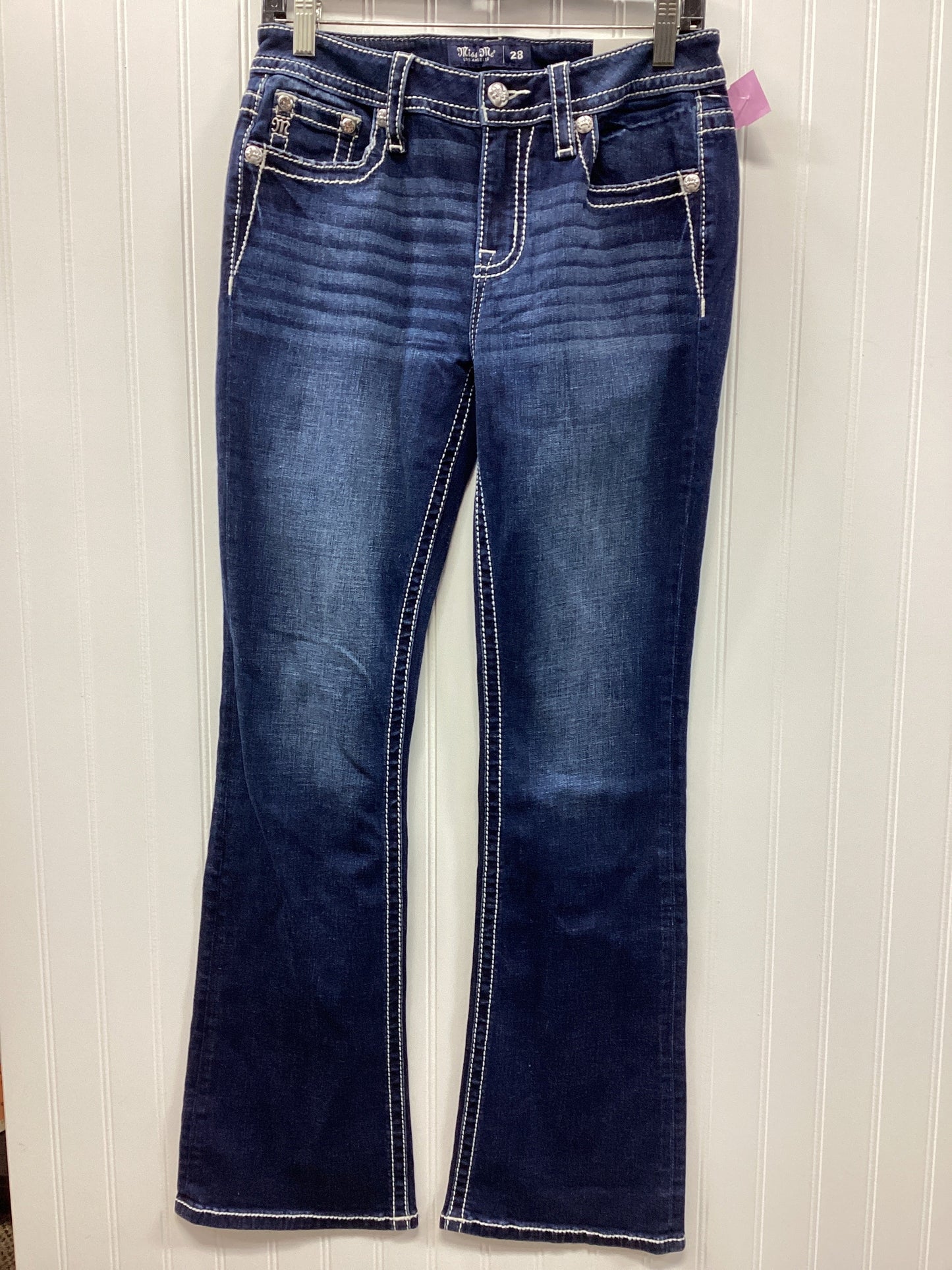 Jeans Boot Cut By Miss Me In Blue Denim, Size:12 NWT