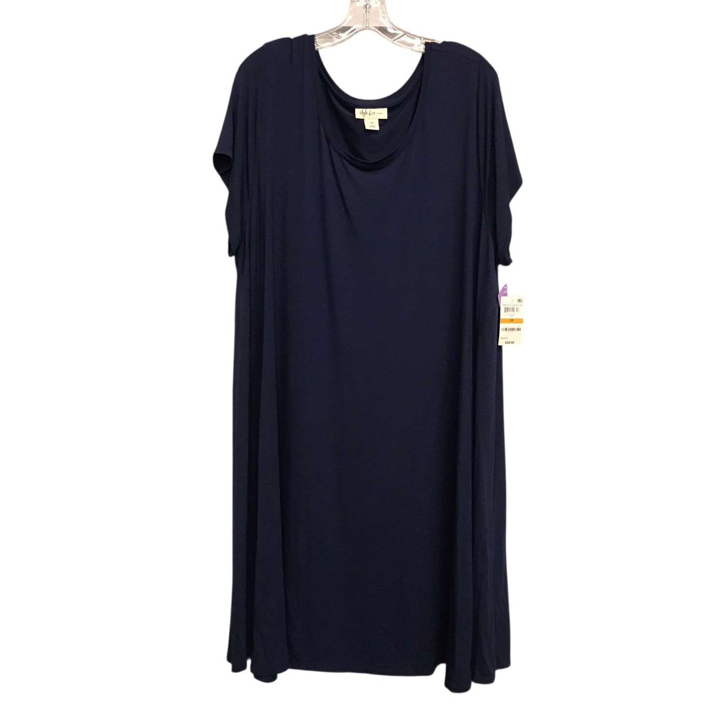 Dress Casual Short By Style And Company In Navy, Size:3X
