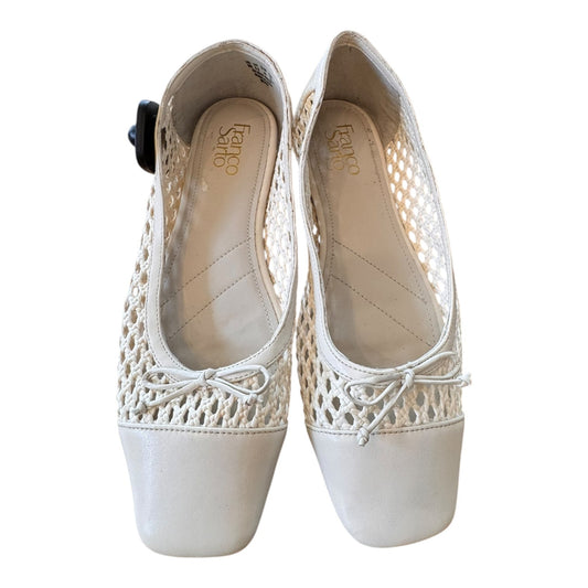 Shoes Flats By Franco Sarto In White, Size:9