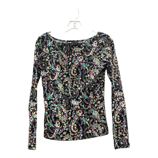 Top Ls By Ann Taylor In Black & Purple, Size:S