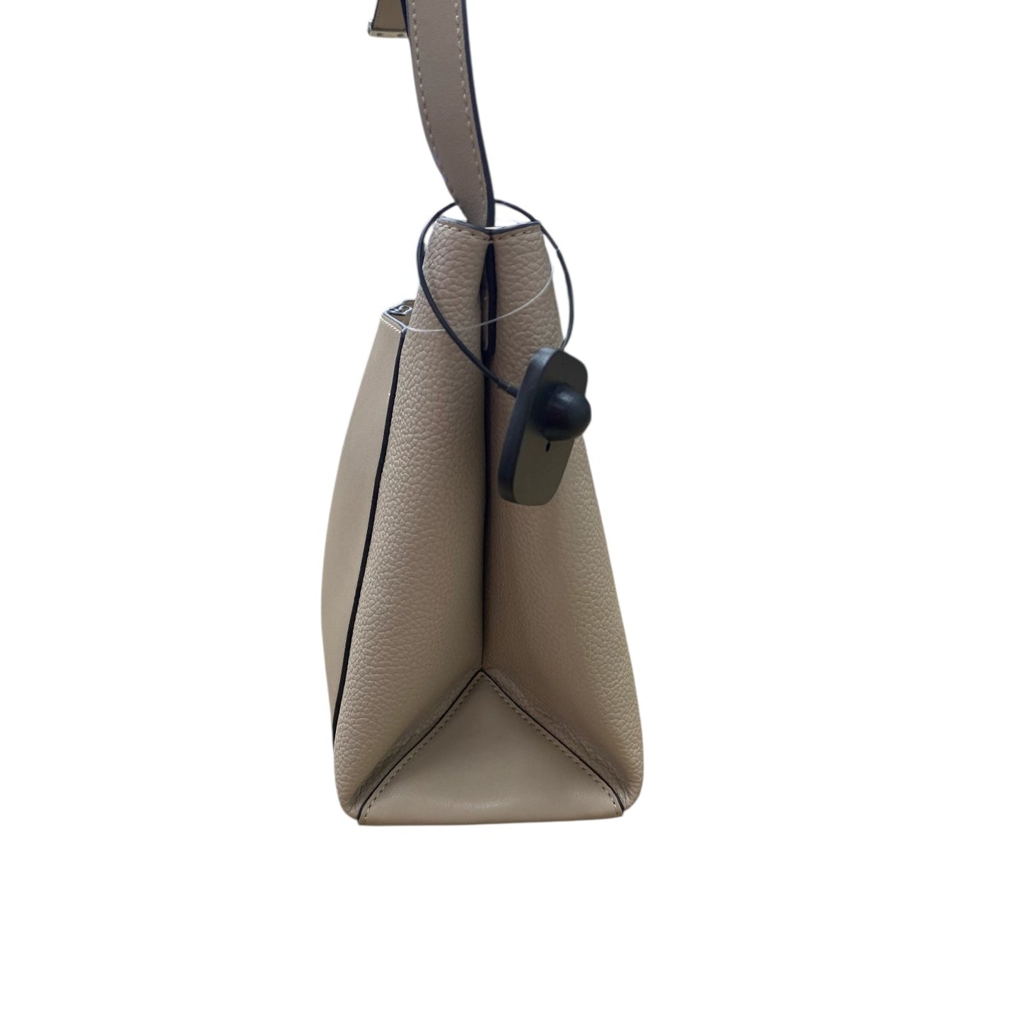 Handbag Leather By Calvin Klein In Taupe, Size:Medium