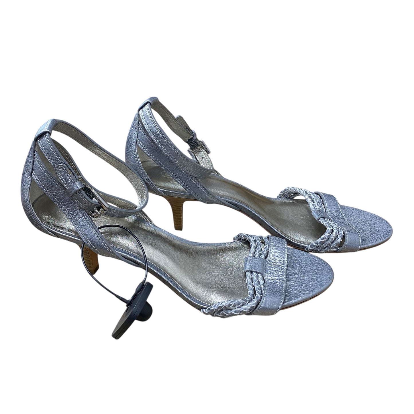 Sandals Designer By Coach In Silver, Size:11