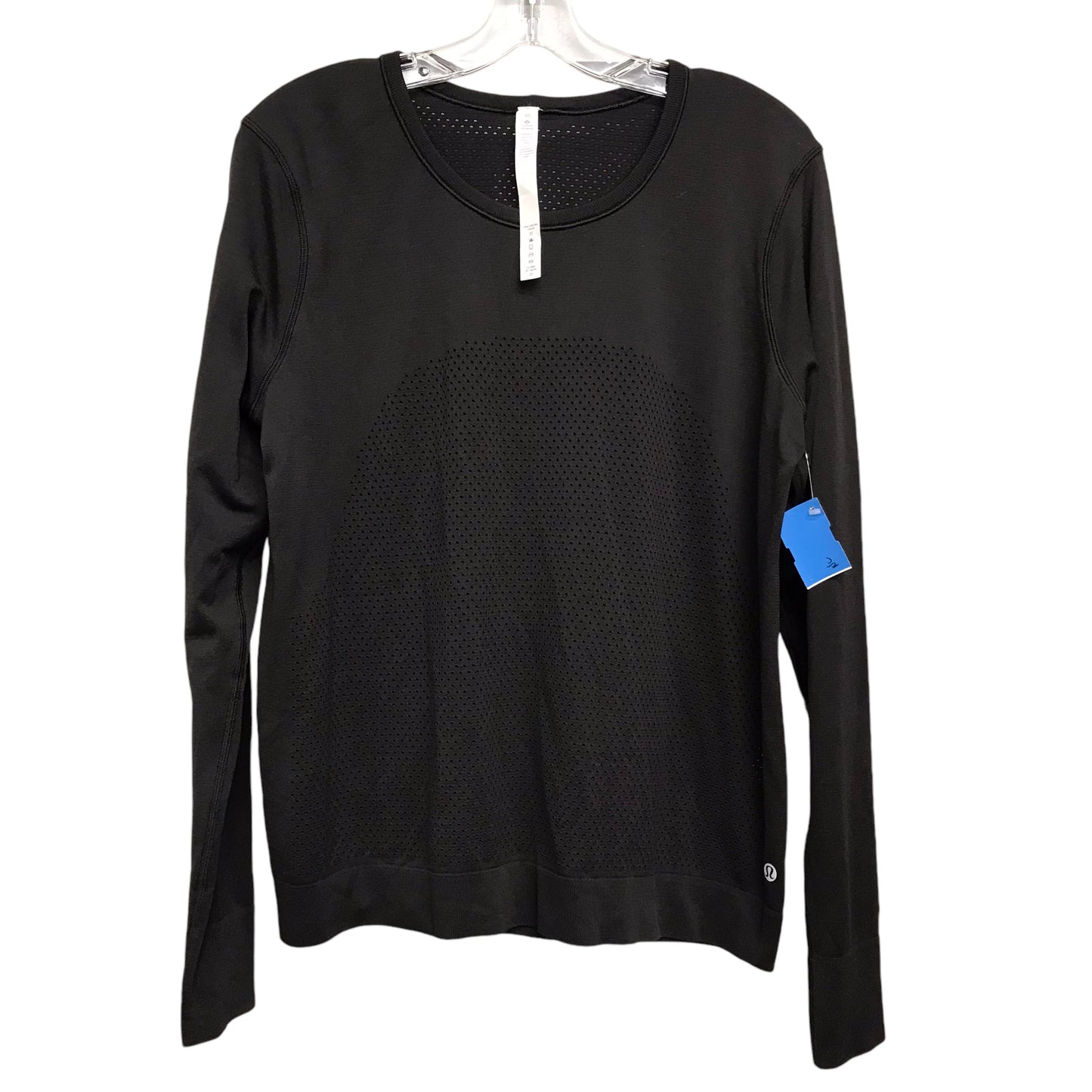 Athletic Top Ls Crewneck By Lululemon In Black, Size:M