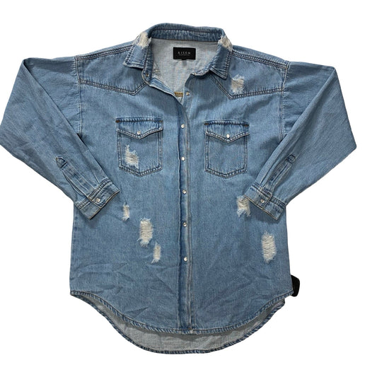 Jacket Denim By Risen In Blue Denim, Size:S