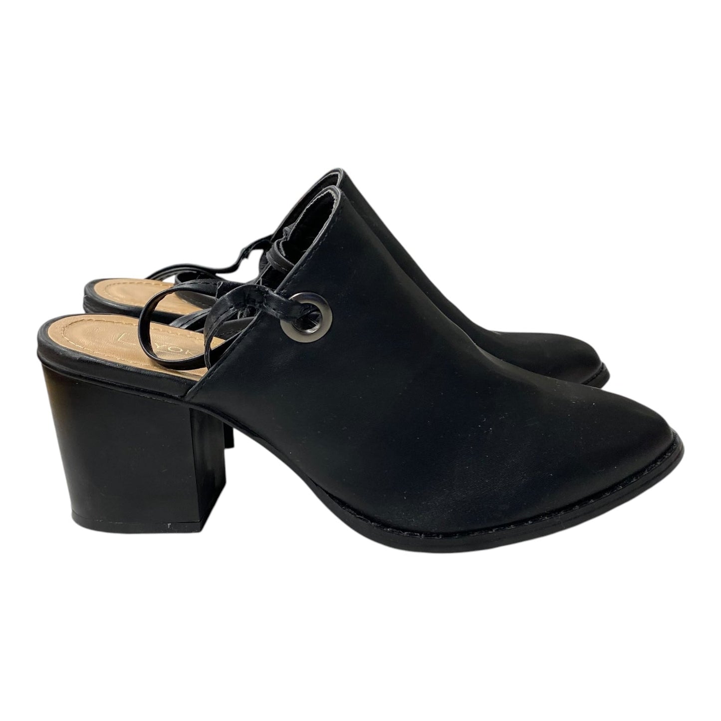 Shoes Heels Block By Yoki In Black, Size:8