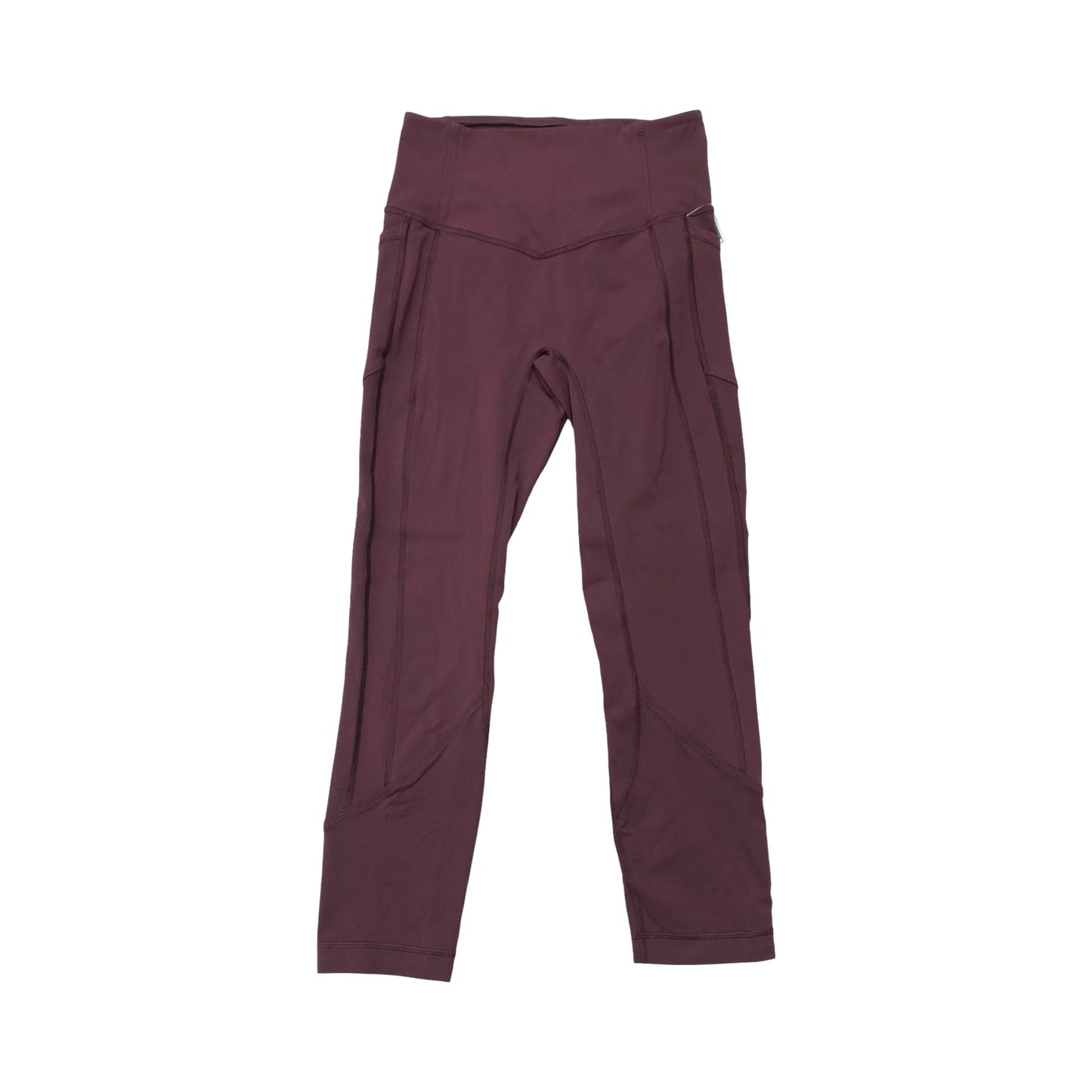 Athletic Leggings By Lululemon In Maroon, Size:6