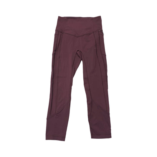 Athletic Leggings By Lululemon In Maroon, Size:6