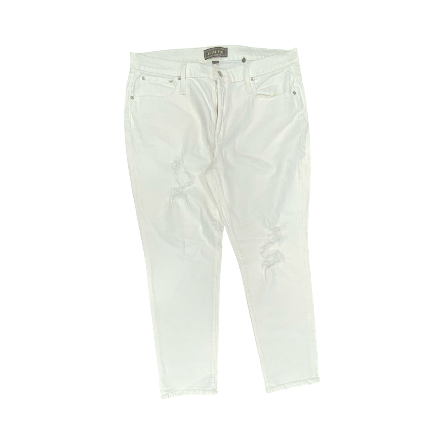 Jeans Boyfriend By Point Sur In White, Size:16