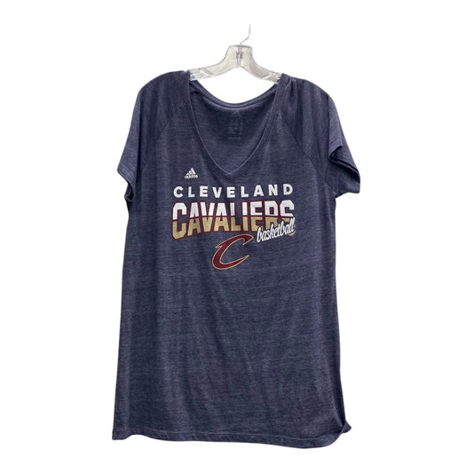 Athletic Top Ss By Adidas In Blue, Size:2X