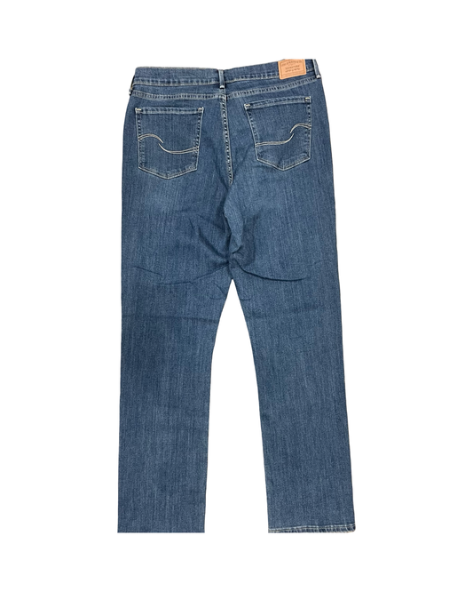 Jeans Straight By Levis In Blue Denim, Size:16