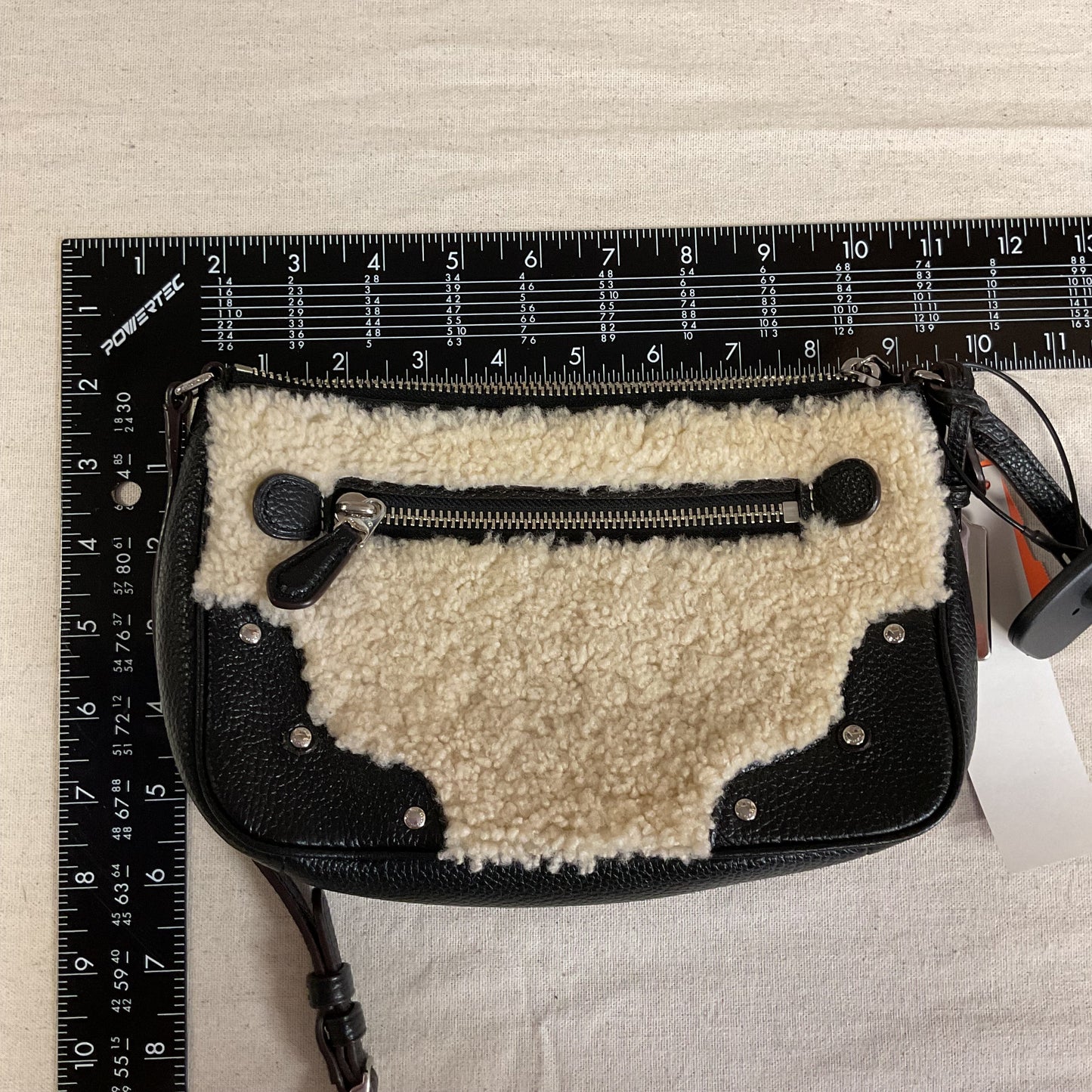 Crossbody Designer By Coach In Black & Cream, Size:Small