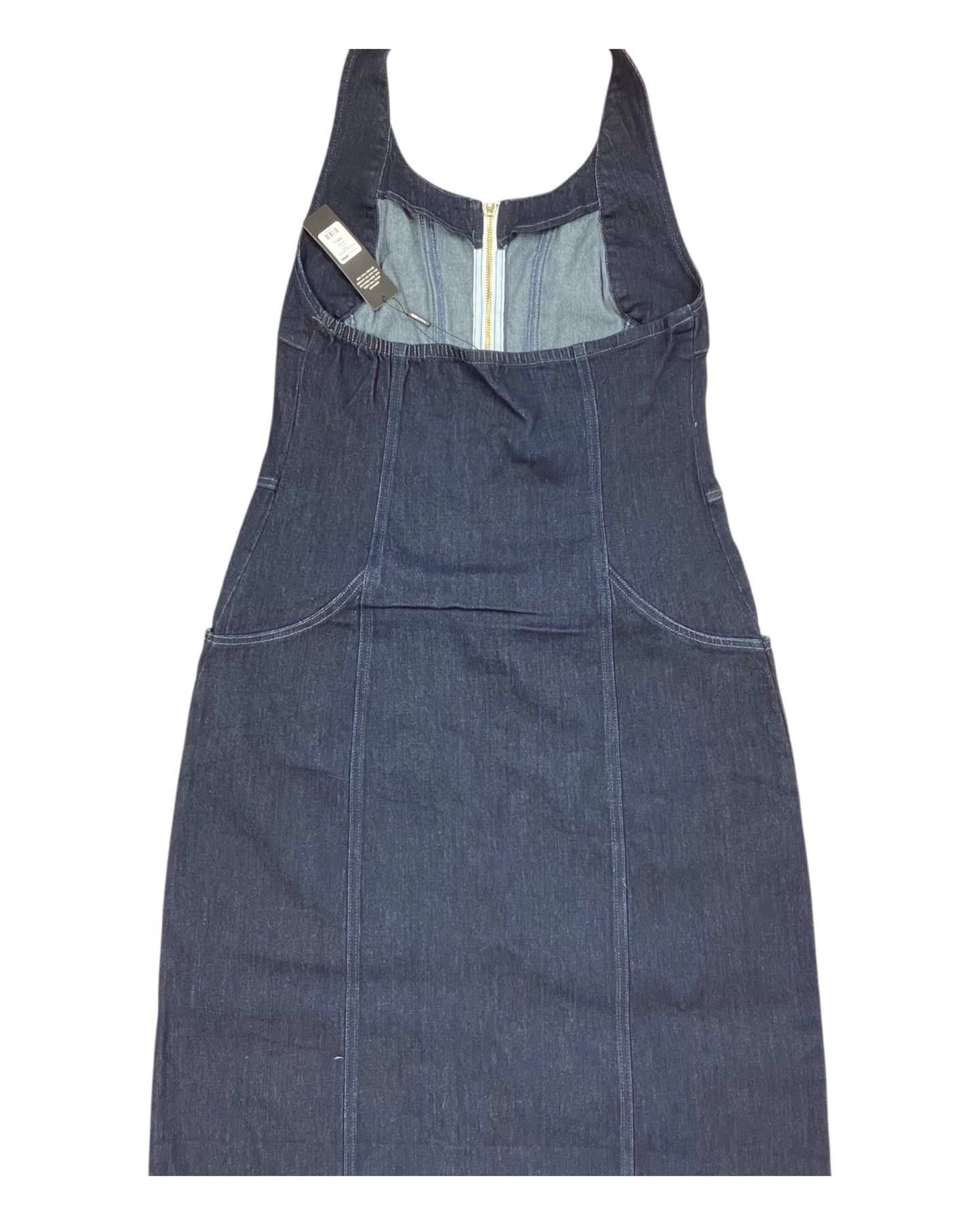 Dress Casual Maxi By Fashion Nova In Blue Denim, Size:L
