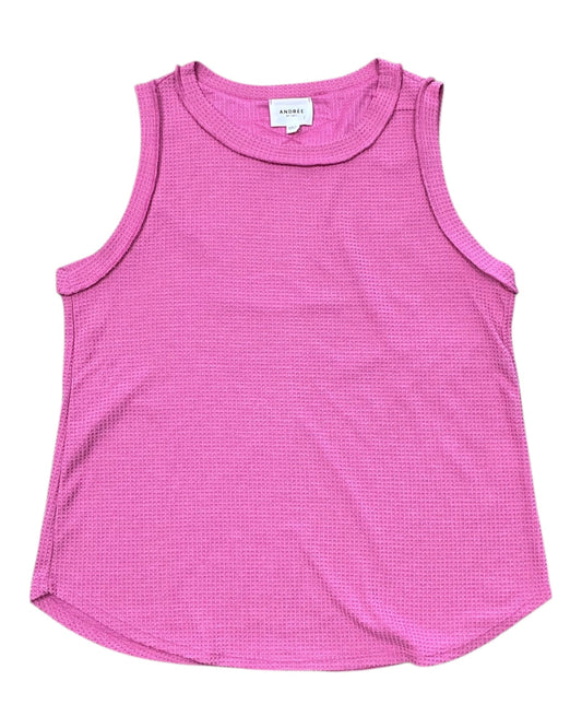 Top Sleeveless By Andree By Unit In Pink, Size:S