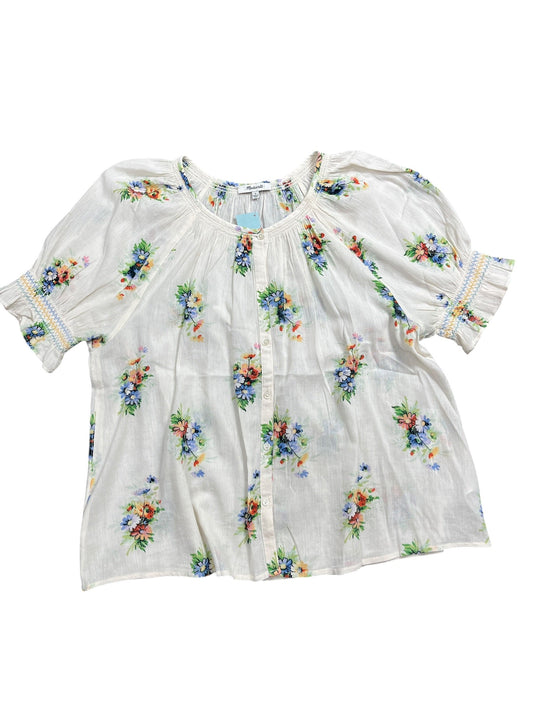Blouse Ss By Madewell In Floral Print, Size:L