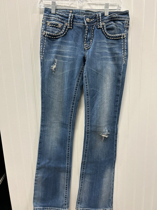 Jeans Boot Cut By Miss Me In Blue Denim, Size:4