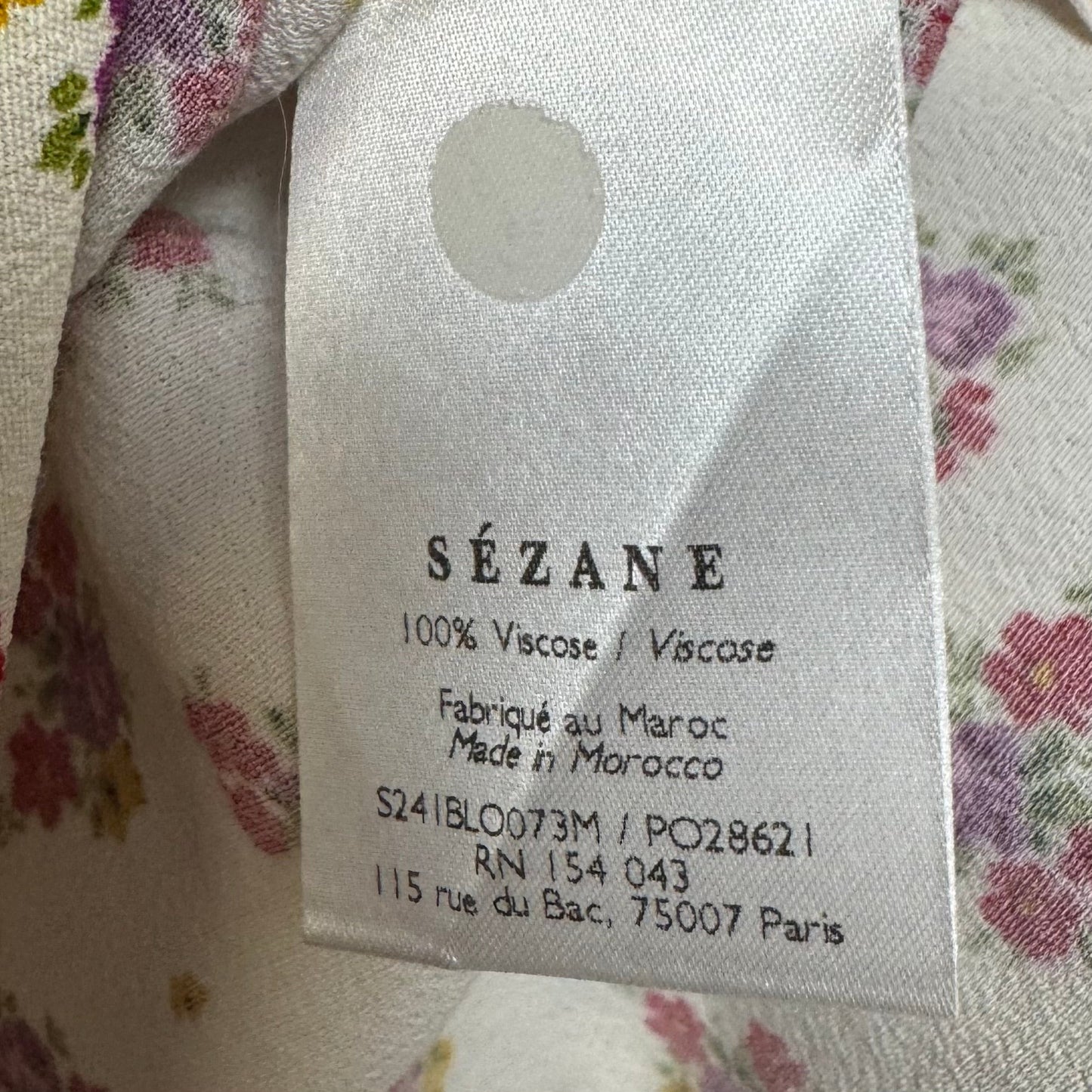 Tie Strap Top Sleeveless By Sezane In Floral Print, Size: 4 (34)