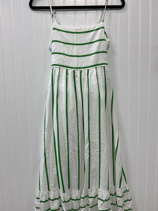 Dress Casual Maxi By By The River In Green & White, Size:M