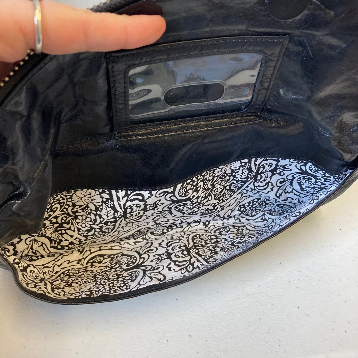 Clutch Leather By Hobo Intl In Black, Size:Medium