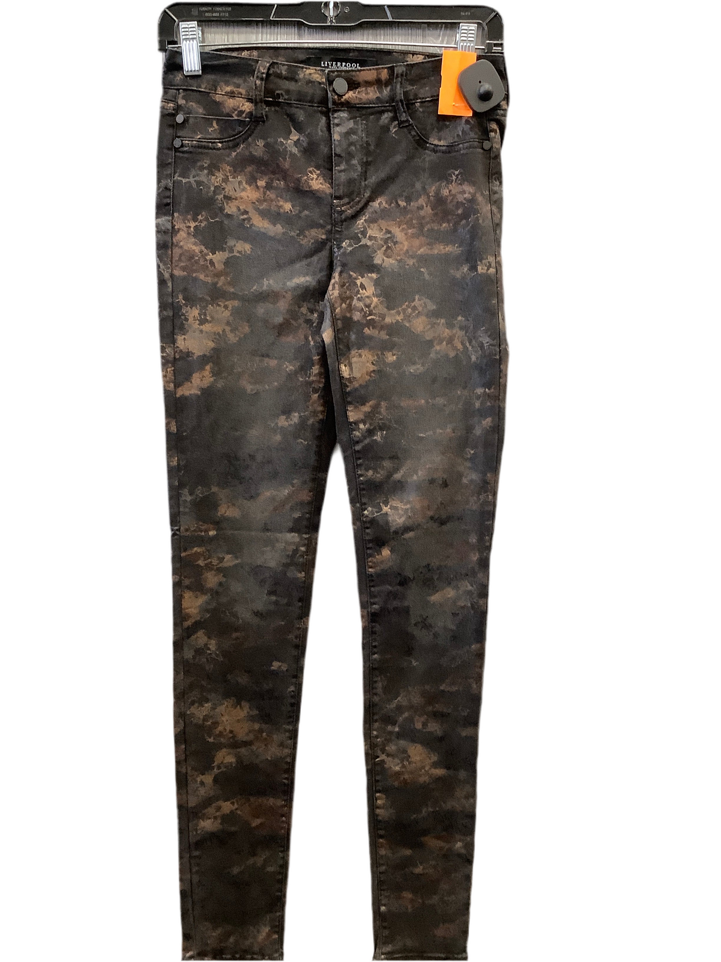 Jeans Skinny By Liverpool In Black & Gold, Size: 0