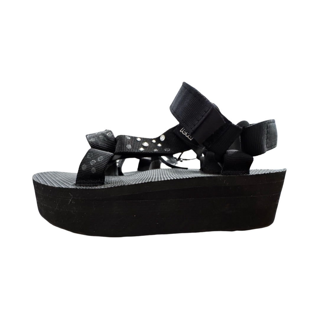 Sandals Heels Platform By Teva In Black, Size:6