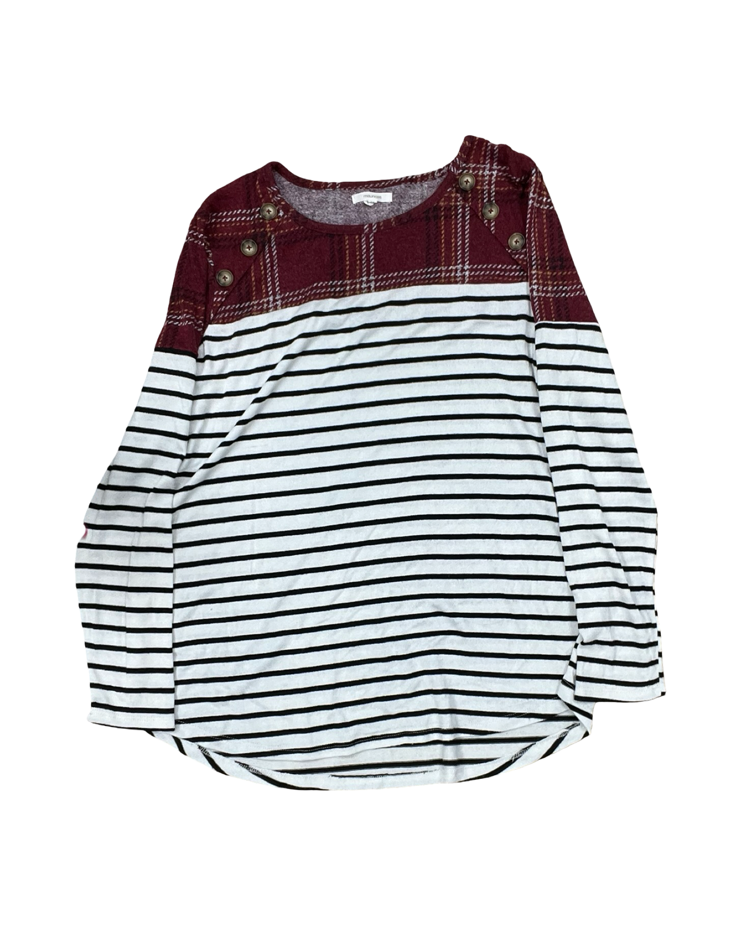 Top Ls By Maurices In Black & White, Size:L