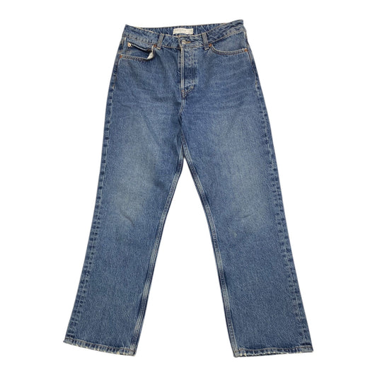 Jeans Straight By Top Shop In Blue Denim, Size:10