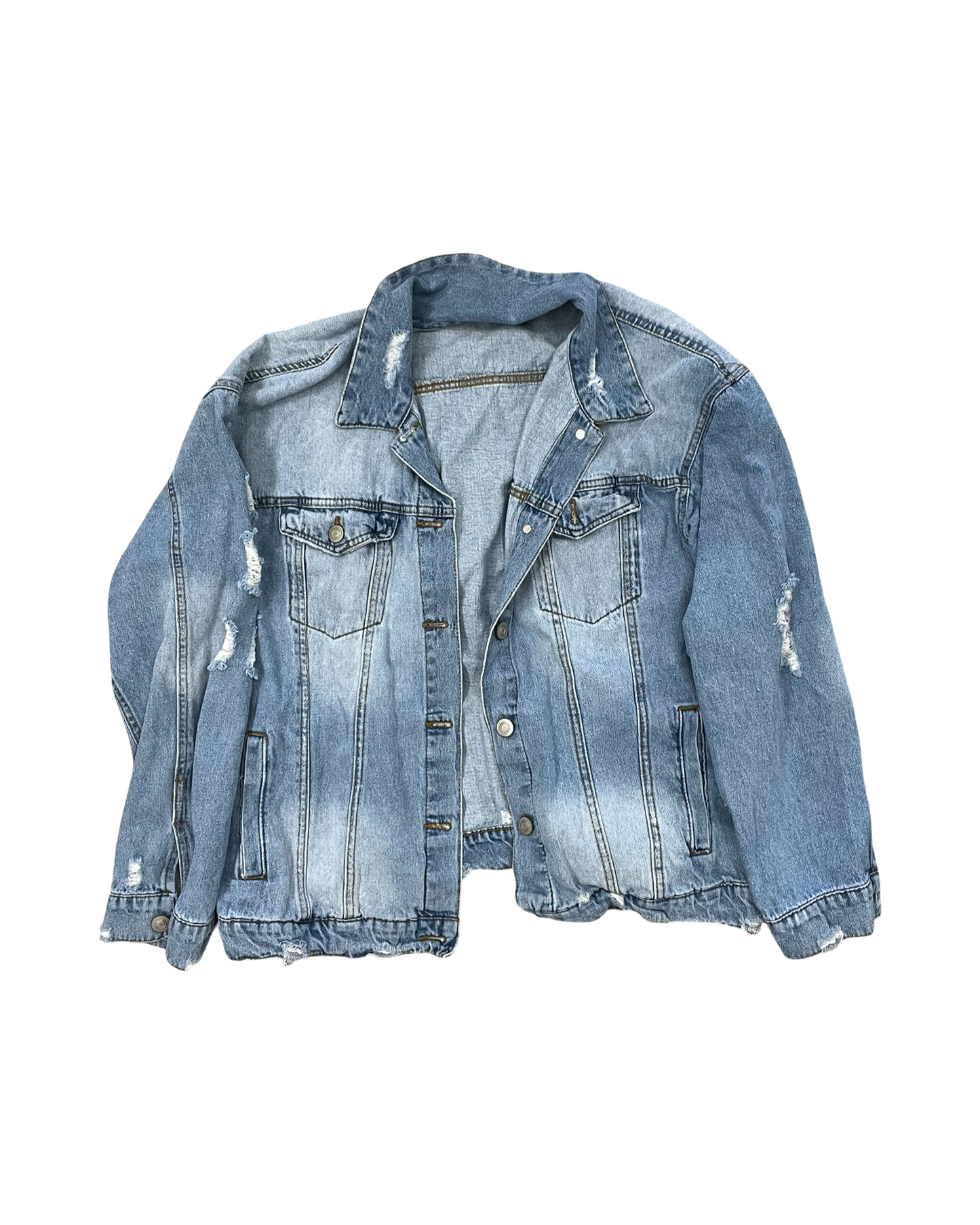 Jacket Denim By Sky In Blue Denim, Size:2X