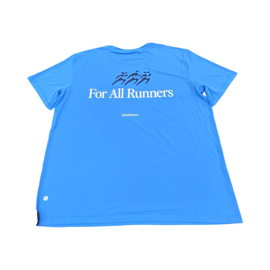 Athletic Top Ss By Lululemon In Blue, Size:Xl