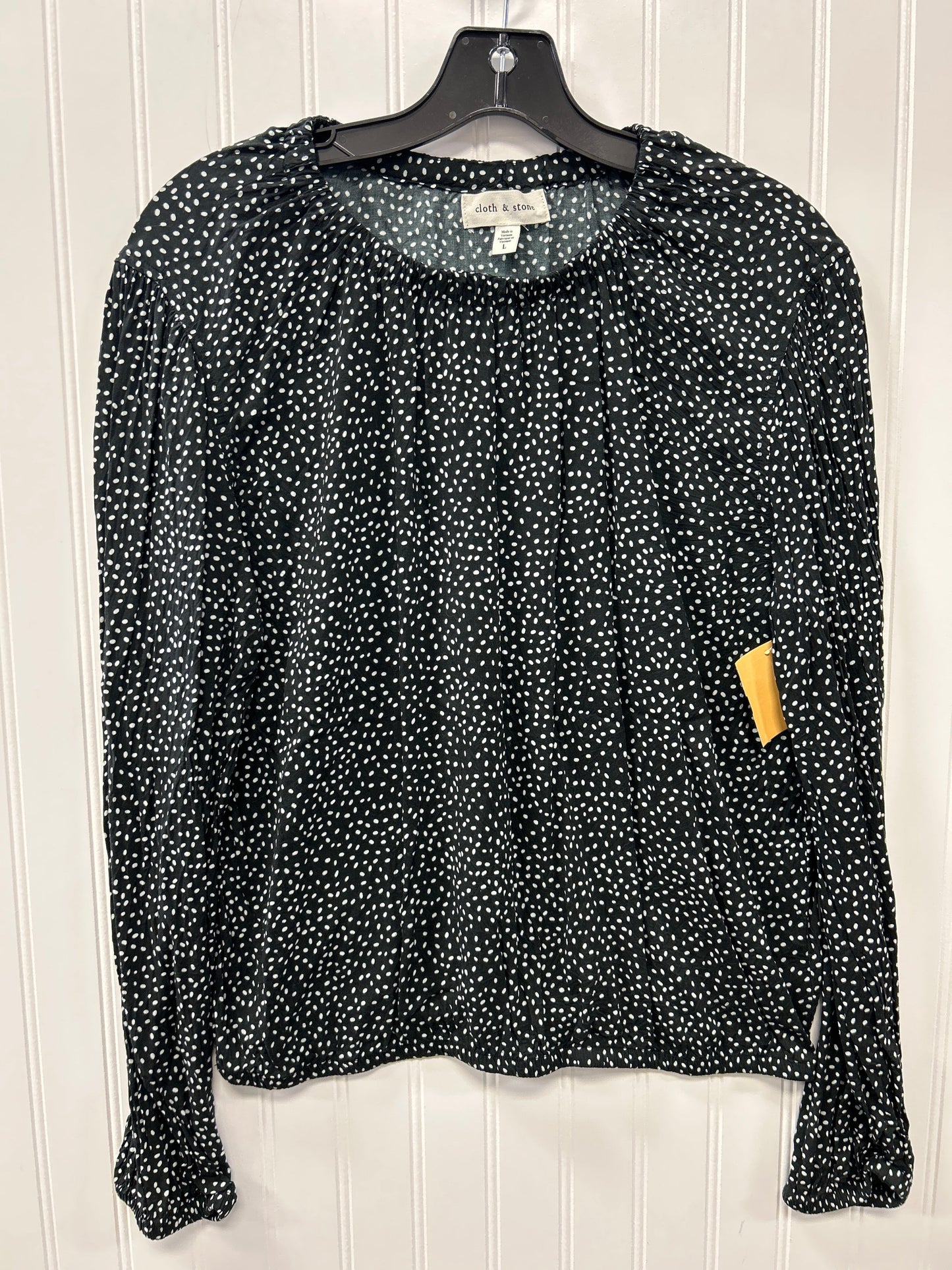 Top Ls By Cloth & Stone In Black, Size:L
