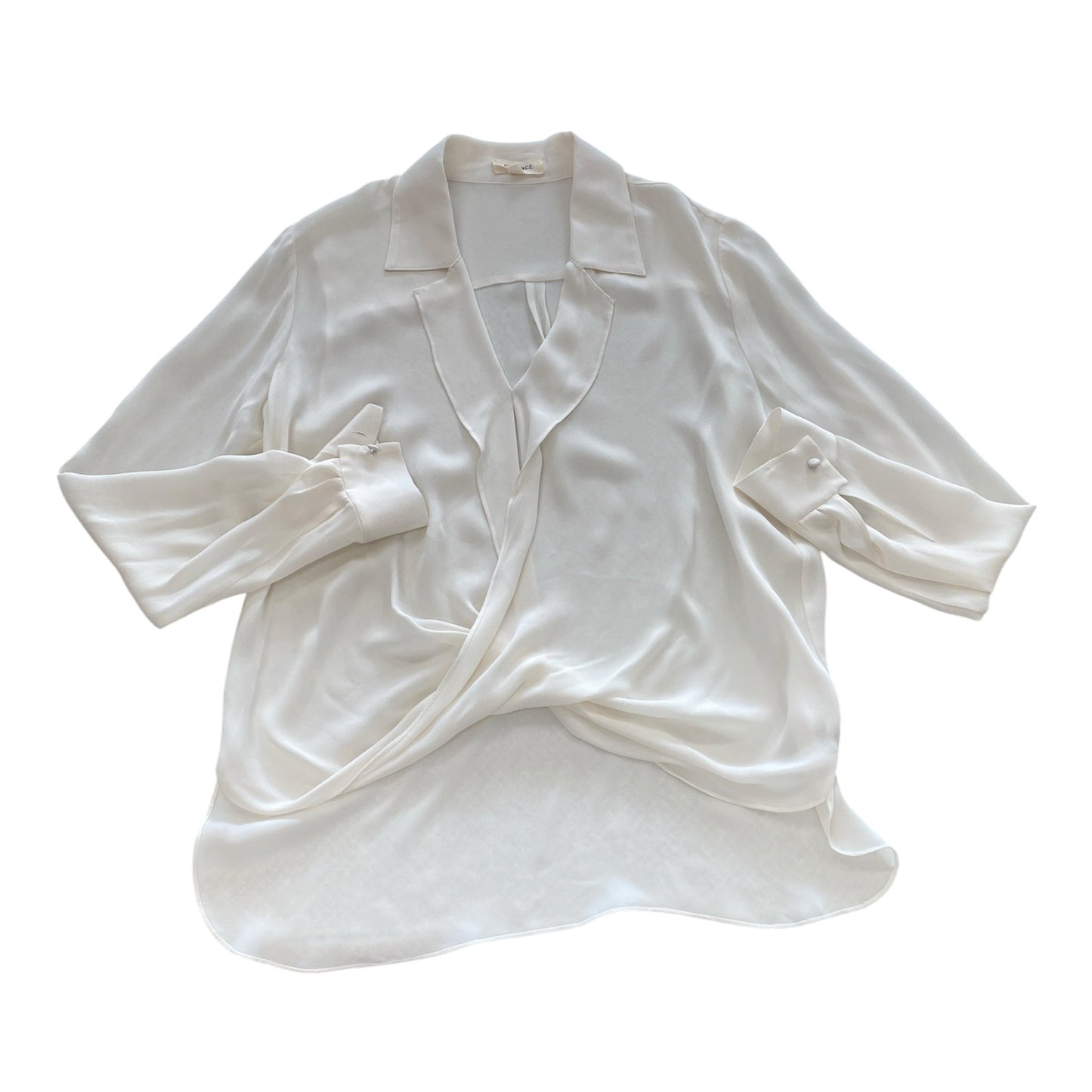 Top Ls Designer By L Agence In Cream, Size:M