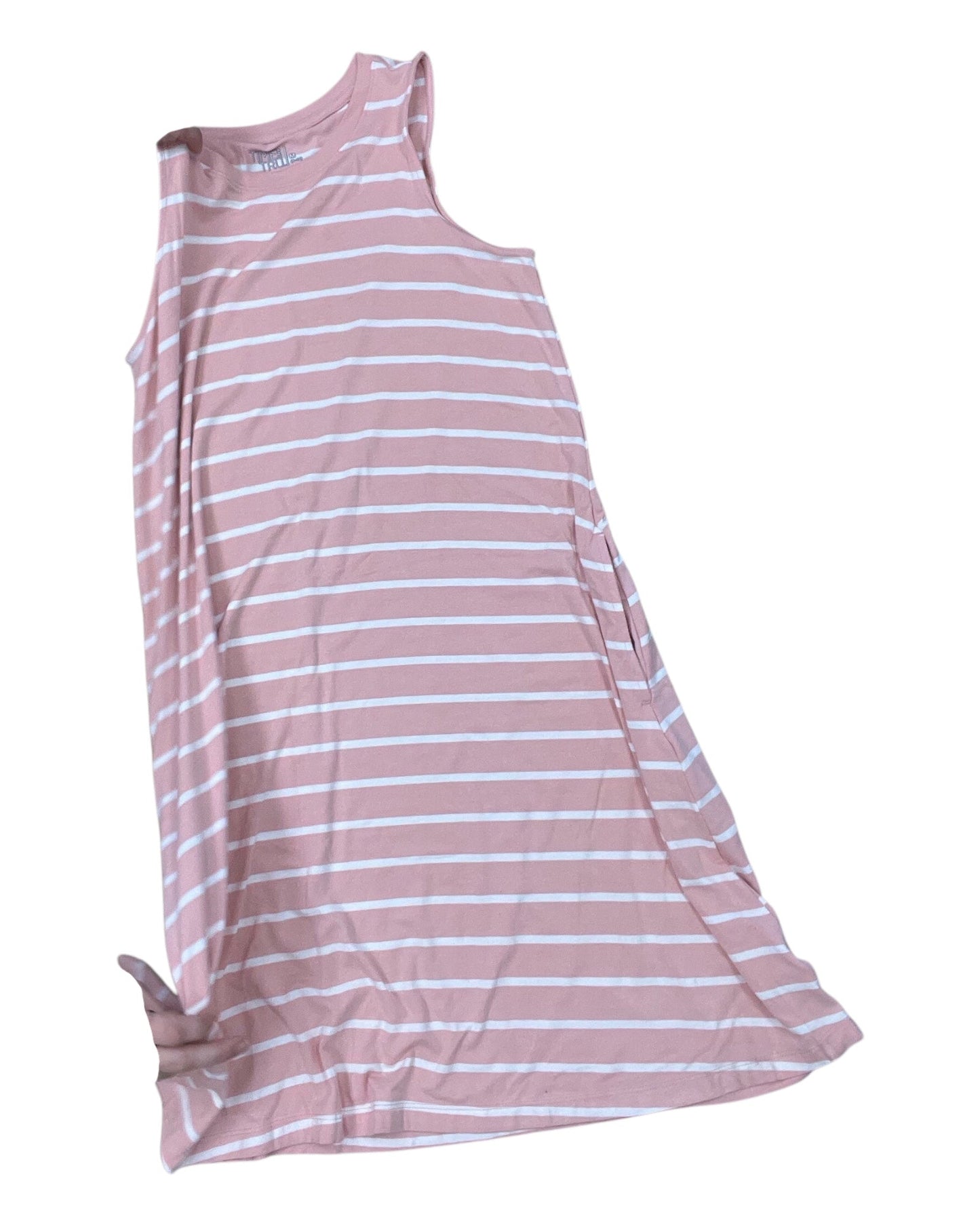 Dress Casual Midi By Clothes Mentor In Pink & White, Size:M