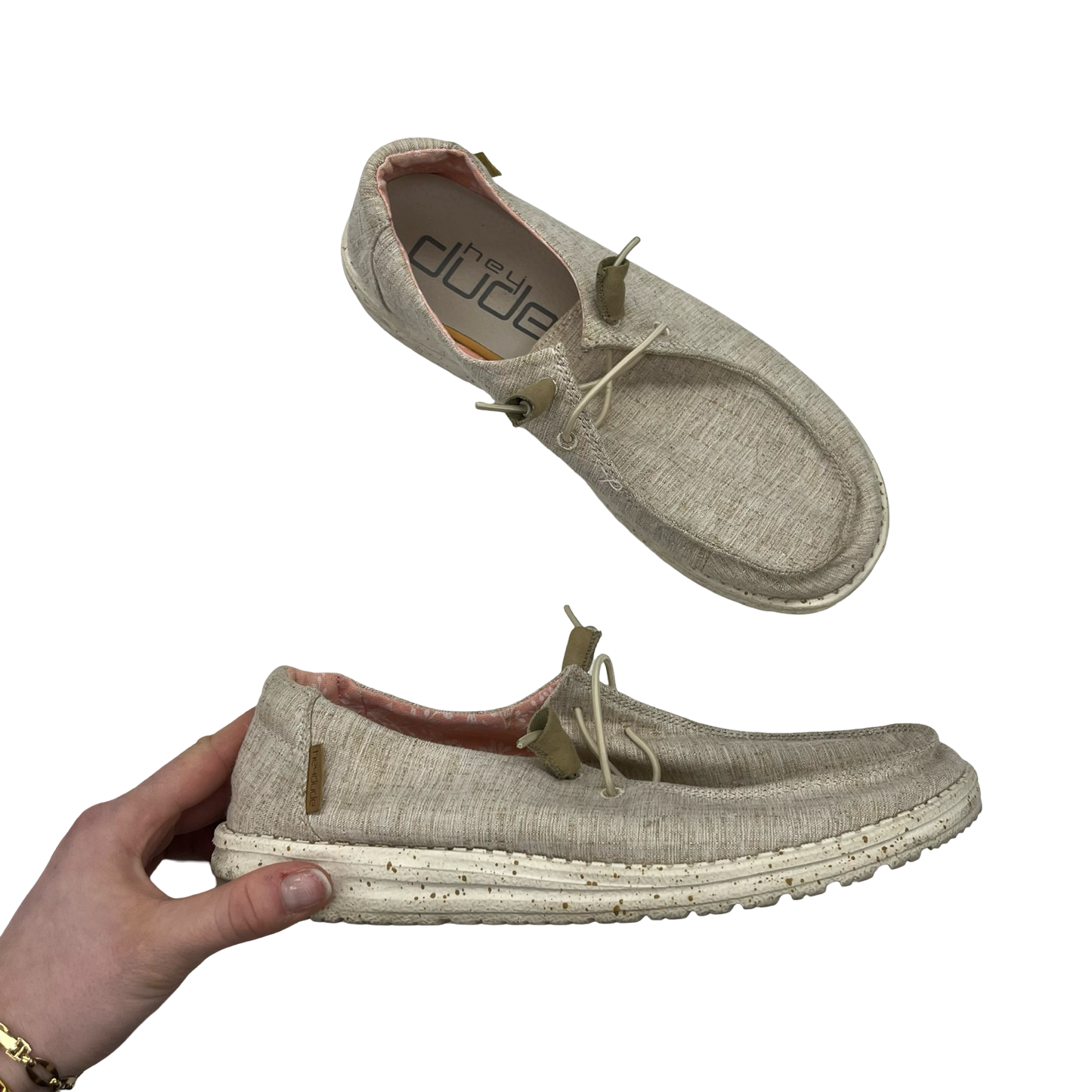 Shoes Sneakers By Hey Dude In Tan, Size:8