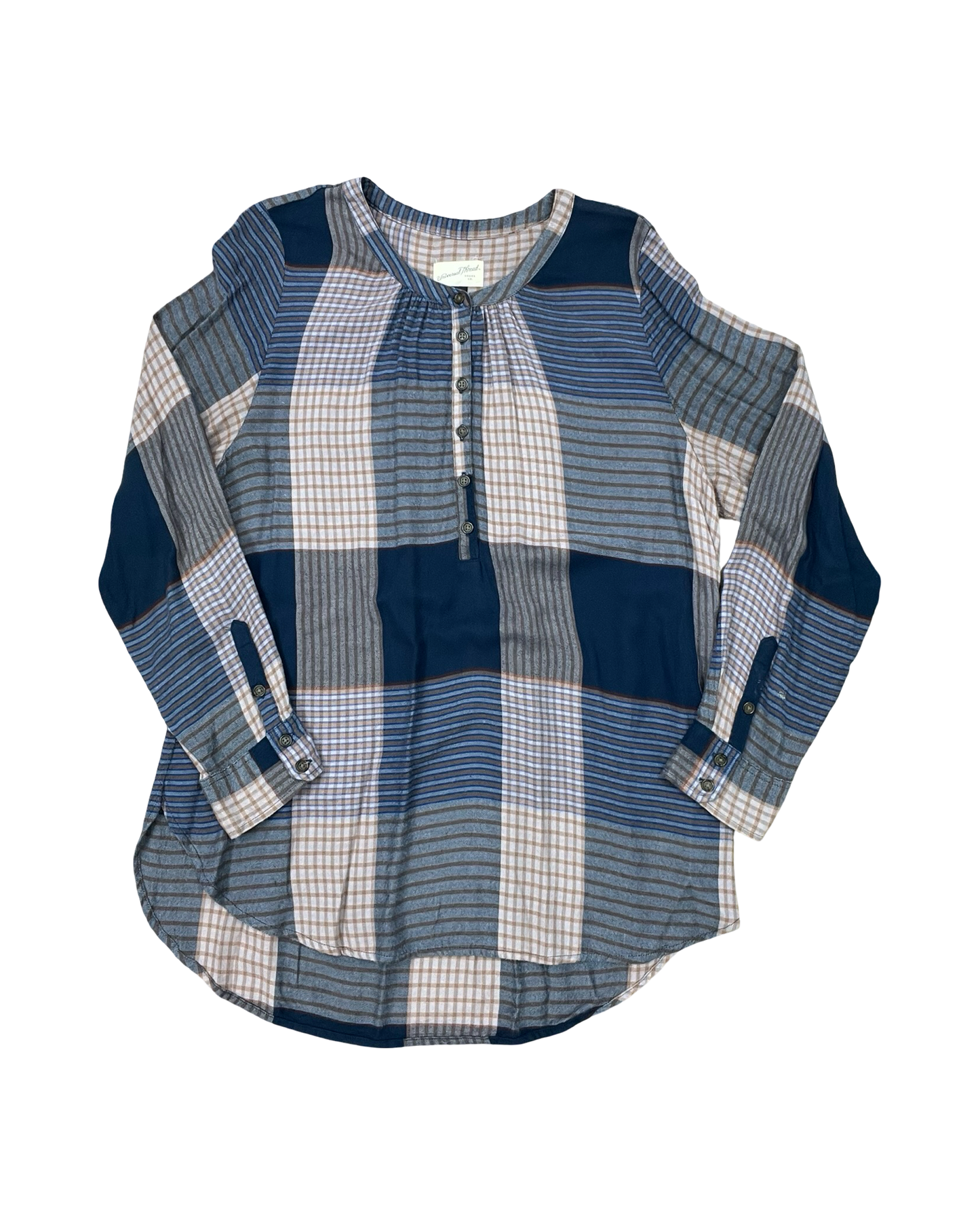 Top Ls By Universal Standard In Blue & Orange, Size:Xl