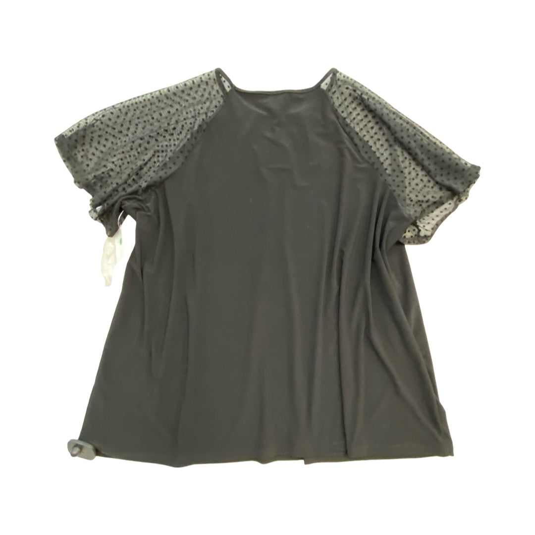 Top Ss By Anne Klein In Black, Size:3X
