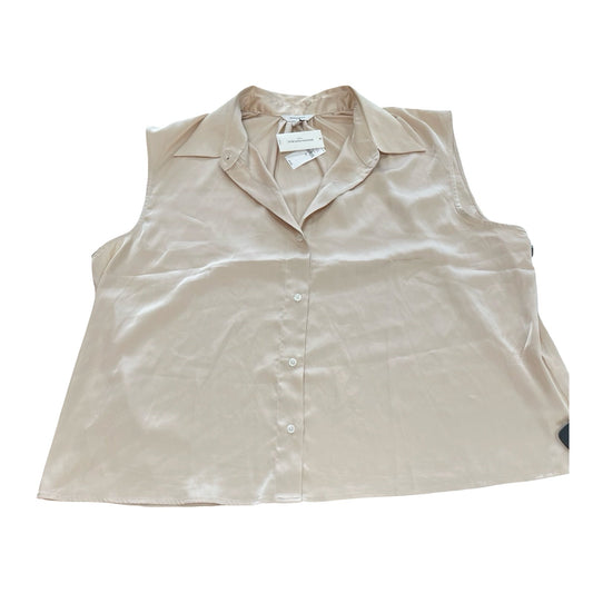 Top Sleeveless By Banana Republic In Gold, Size:1X