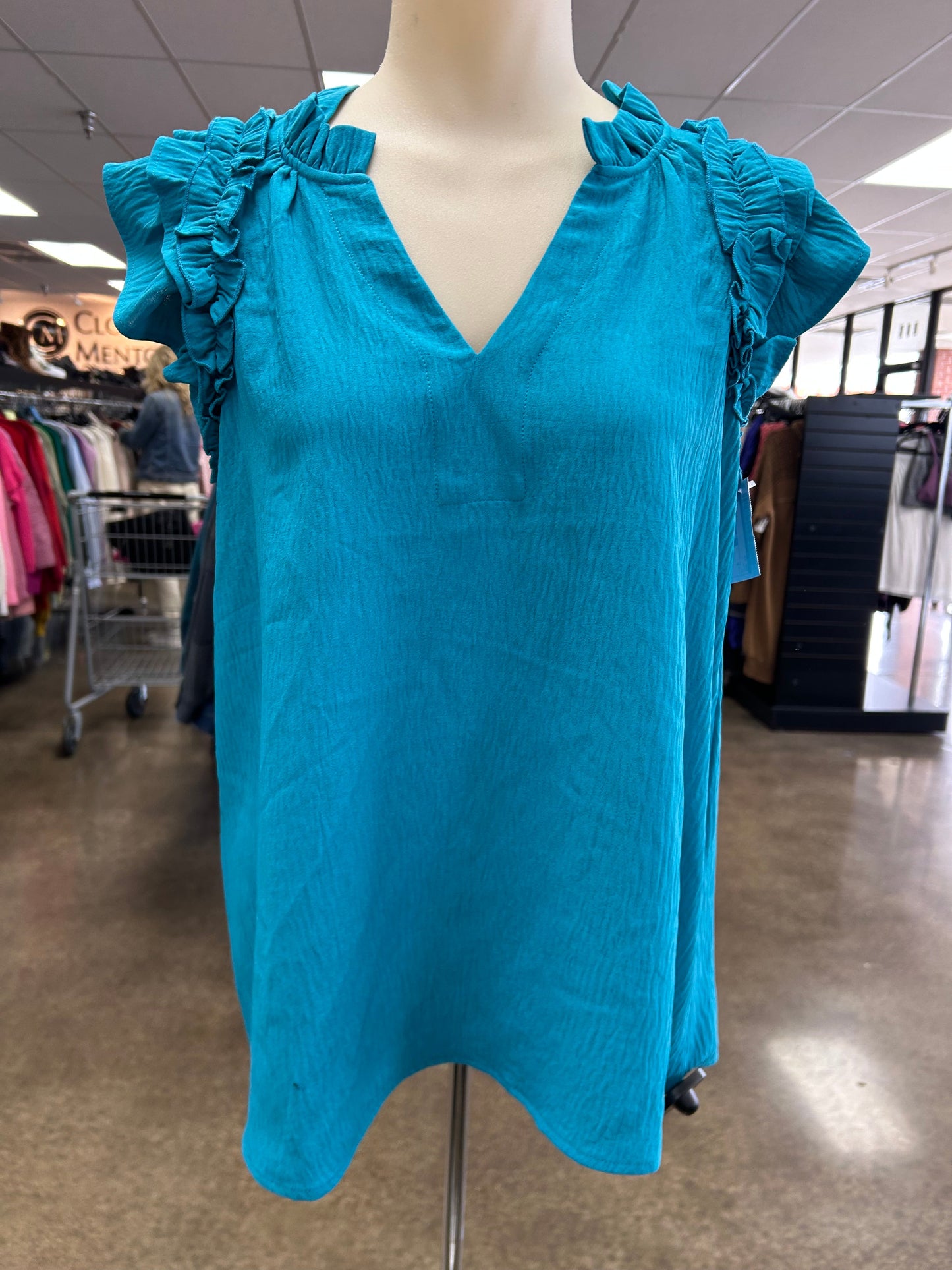 Top Ss By Mudpie In Teal, Size:S