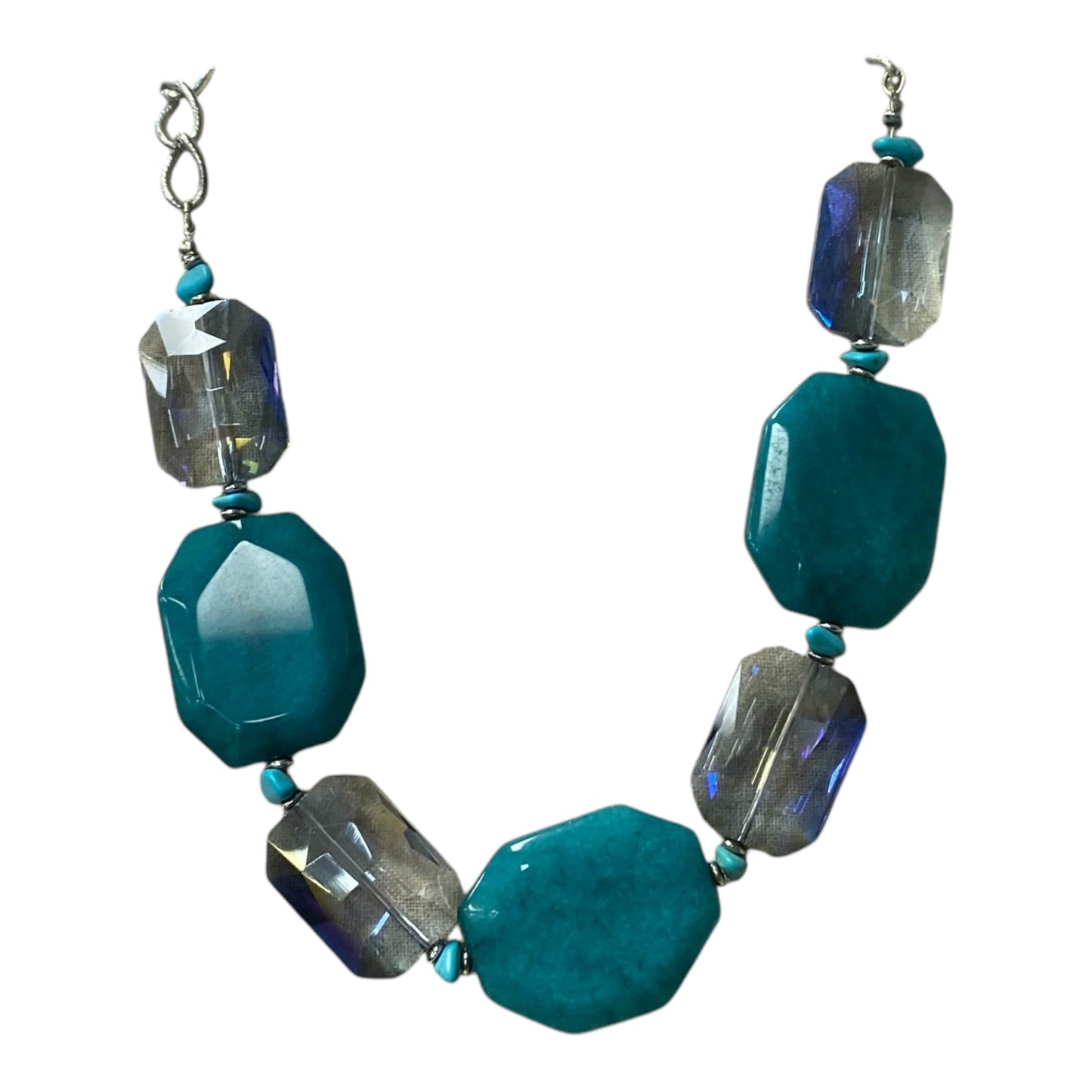 Necklace Statement  In Blue