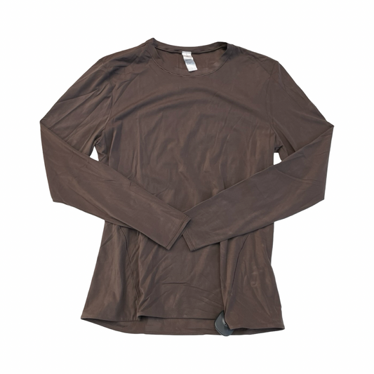 Athletic Top Ls Crewneck By Lululemon In Brown, Size:Xl
