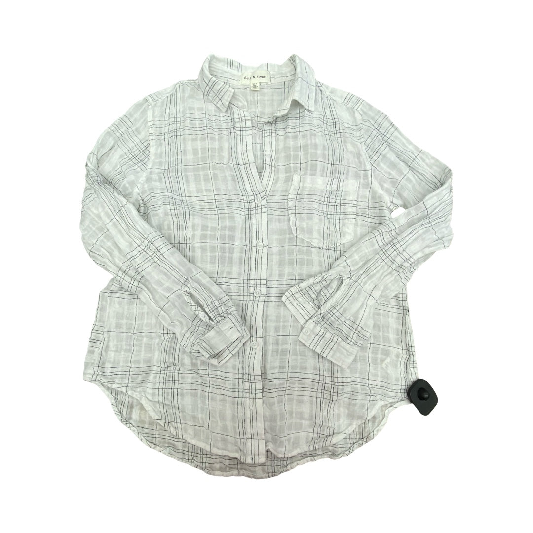 Top Ls By Cloth & Stone In Black & White, Size:S