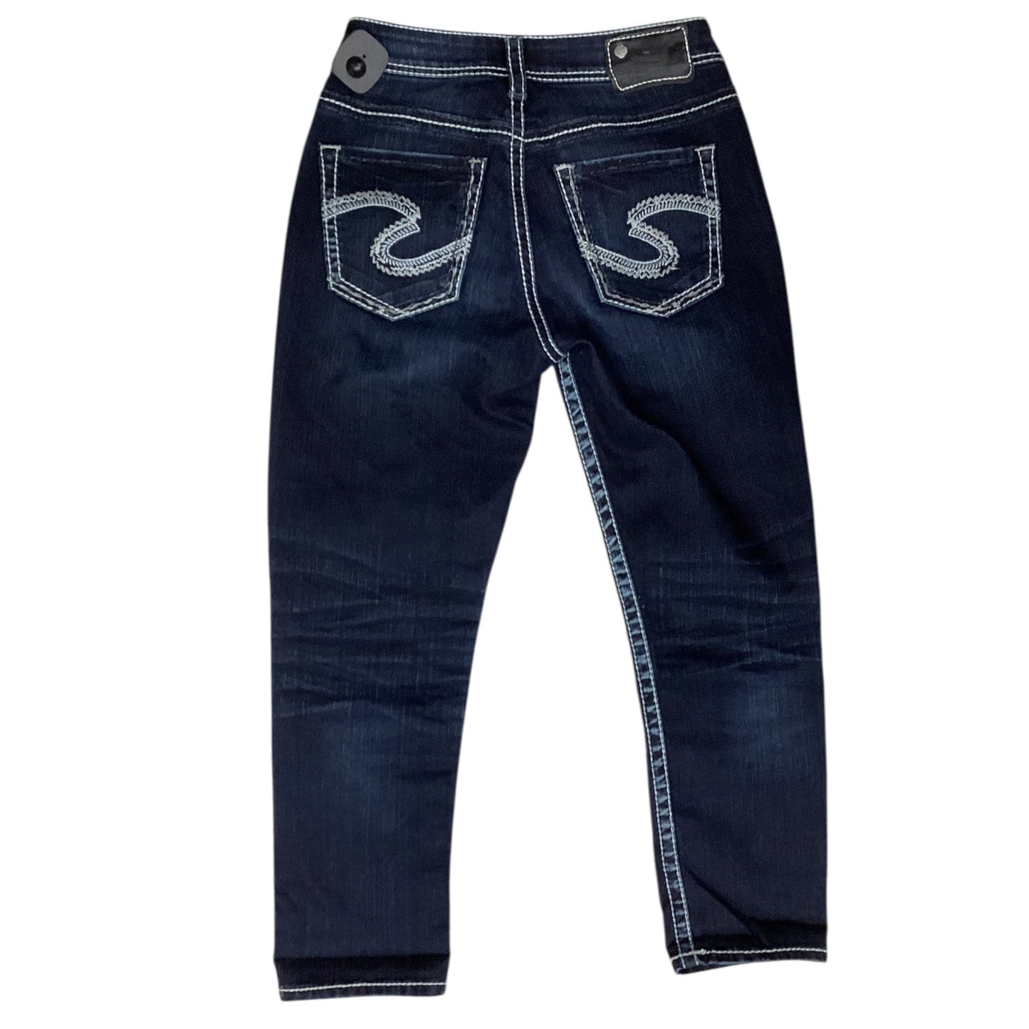 Jeans Boot Cut By Silver In Blue Denim, Size:4