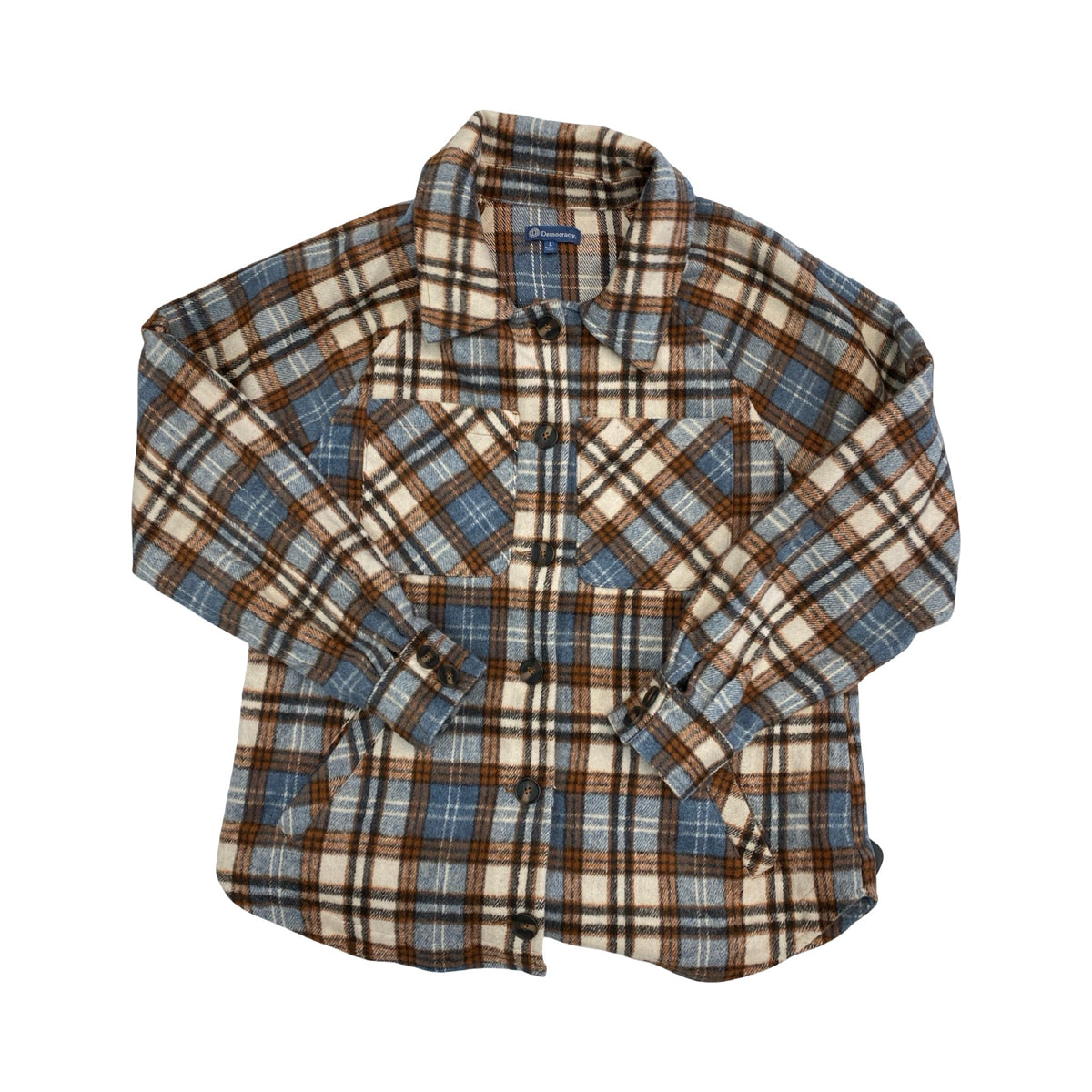 Jacket Other By Democracy In Plaid Pattern, Size:L