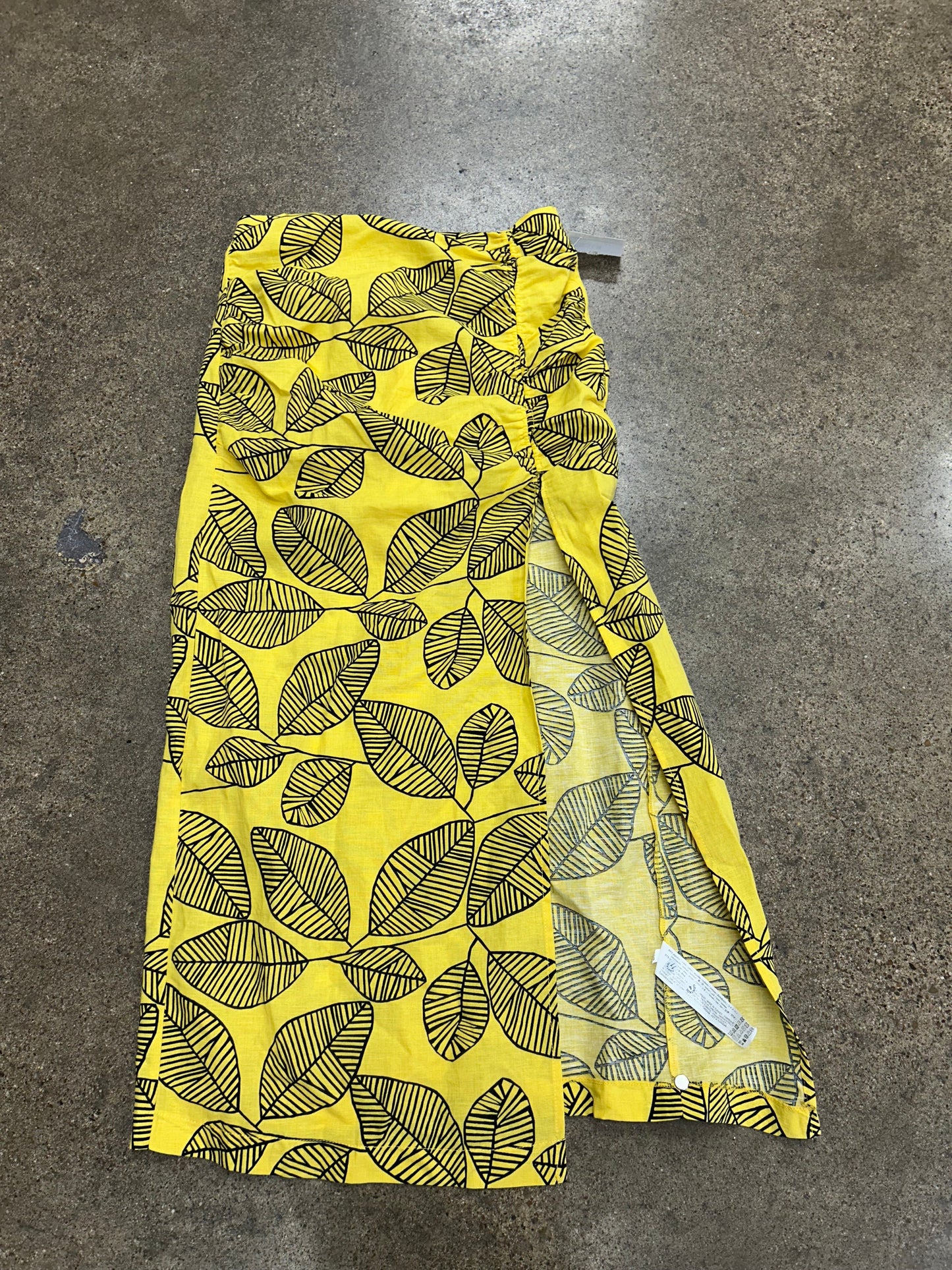 Skirt Maxi By Zara In Black & Yellow, Size:S